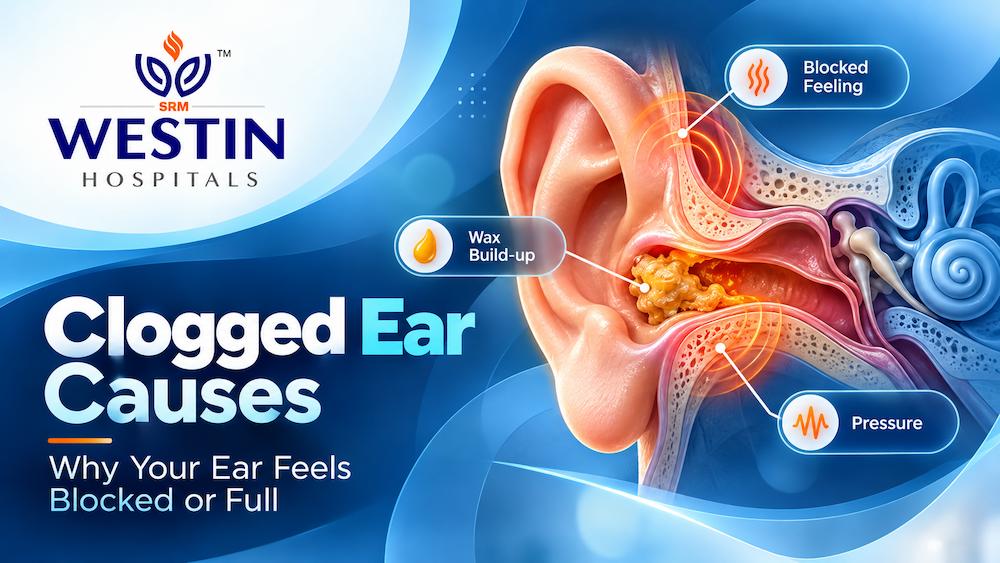 Clogged ear causes and blocked ear symptoms